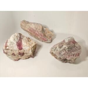 Pink Tourmaline in Quartz BUNDLE / 3pc / Total Weight: 1.2lb